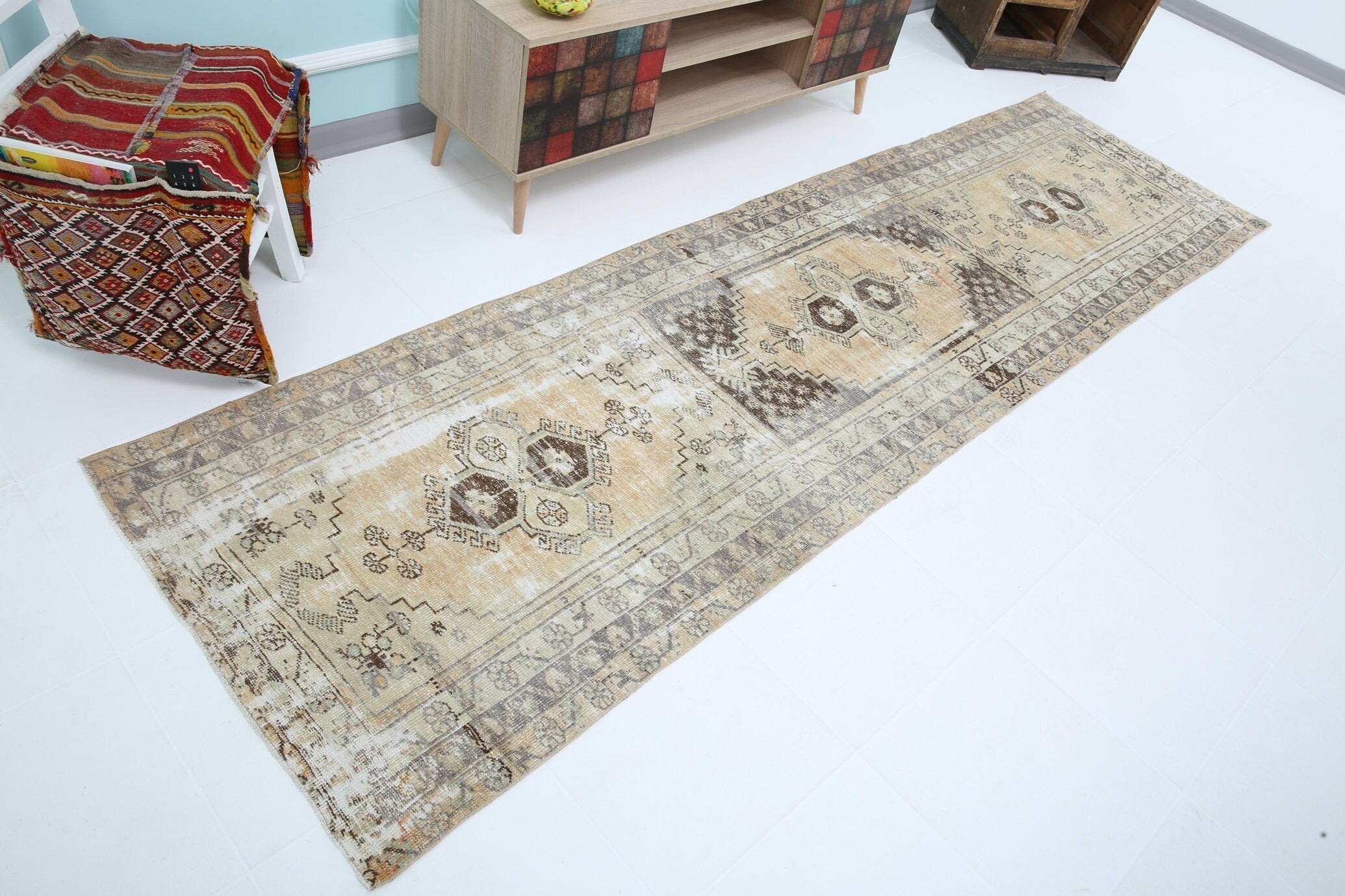 Turkish Vintage Runner Rug 2’11’’ x 10’8’’