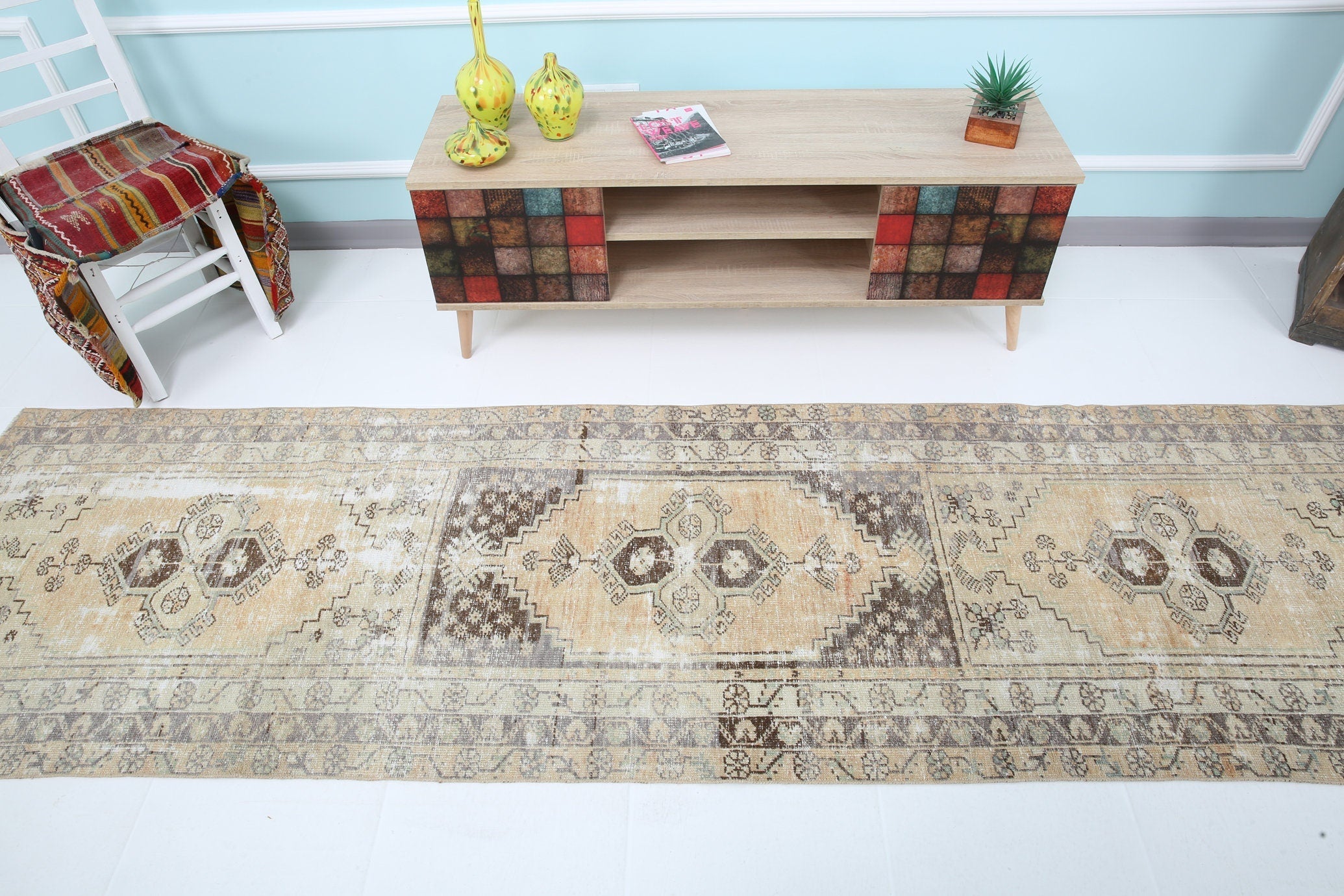 Turkish Vintage Runner Rug 2’11’’ x 10’8’’