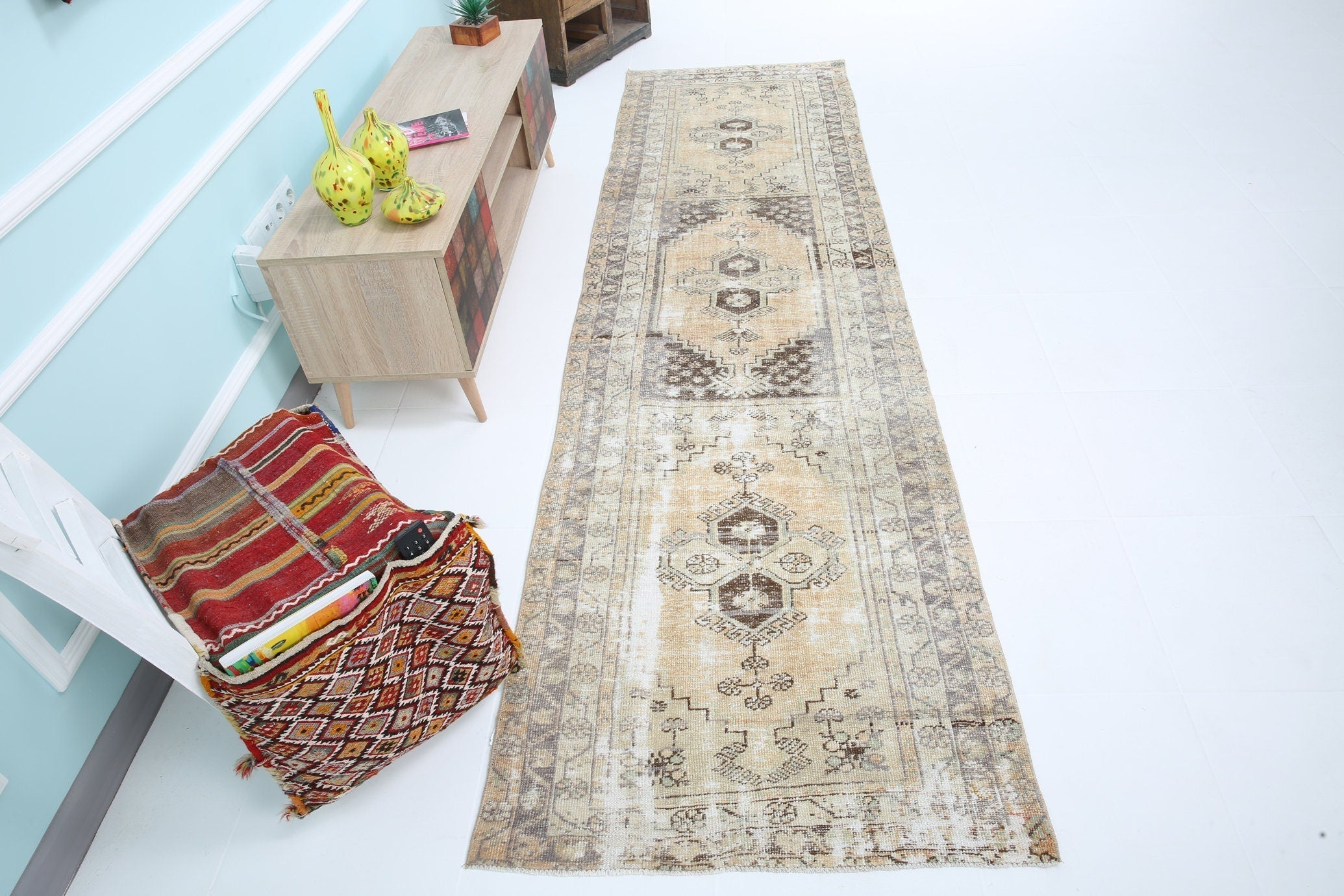 Turkish Vintage Runner Rug 2’11’’ x 10’8’’