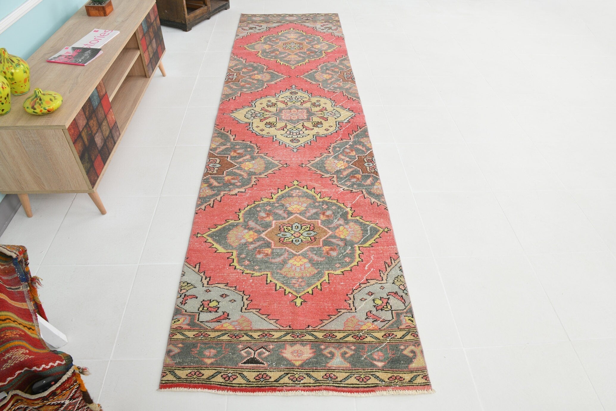 Turkish Vintage Runner Rug 2’11’’ x 11’1’’
