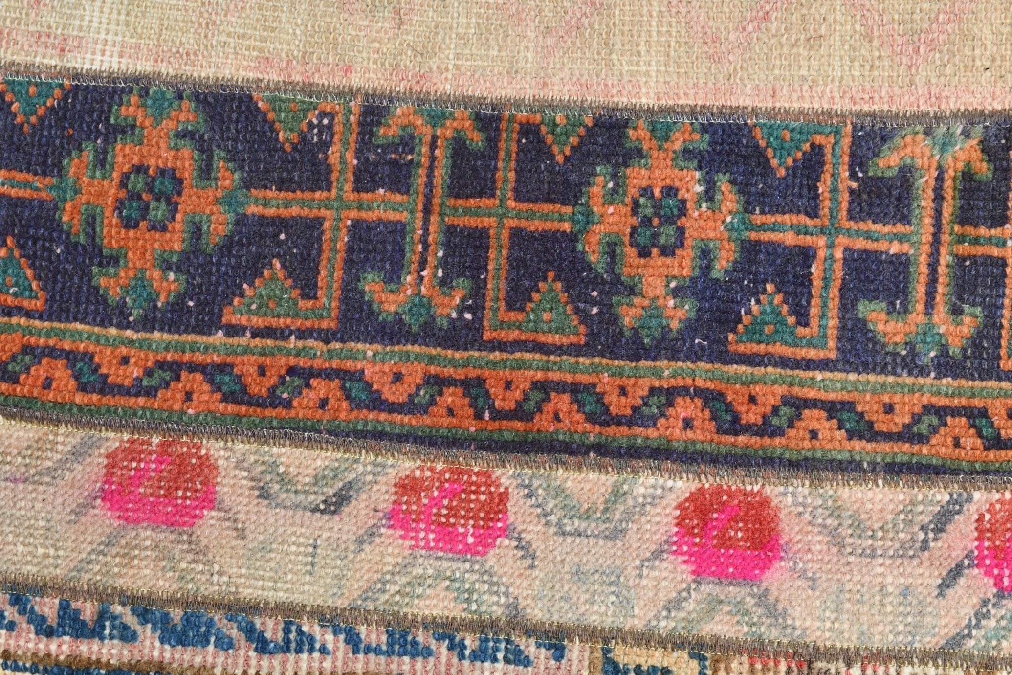 Turkish Vintage Runner Rug 2’2’ x 7’10’