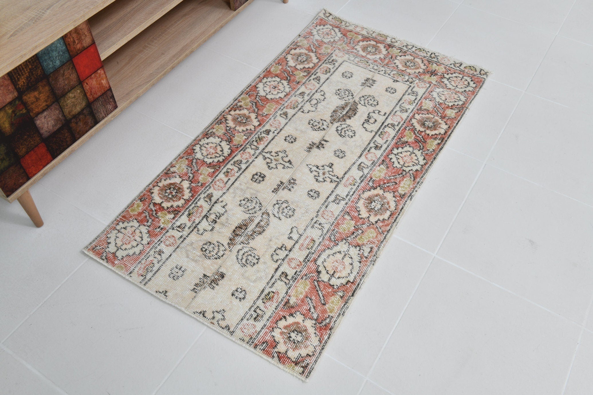 Turkish Vintage Runner Rug 2’4’ x 4’4’