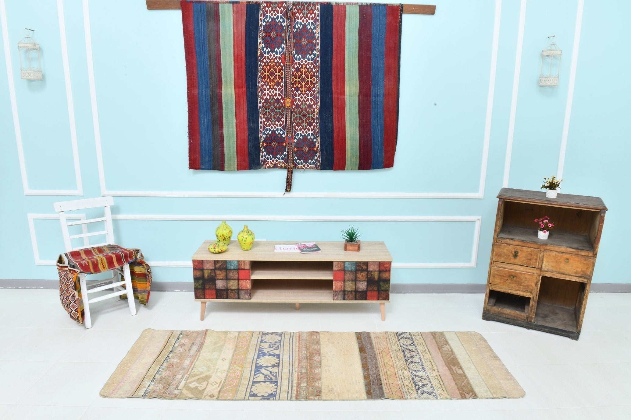 Turkish Vintage Runner Rug 2’4’ x 7’9’