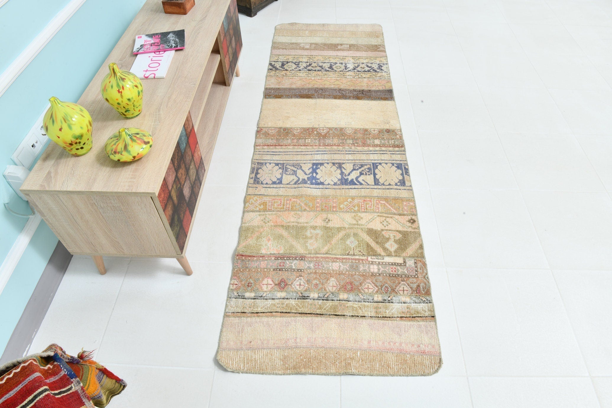 Turkish Vintage Runner Rug 2’4’ x 7’9’