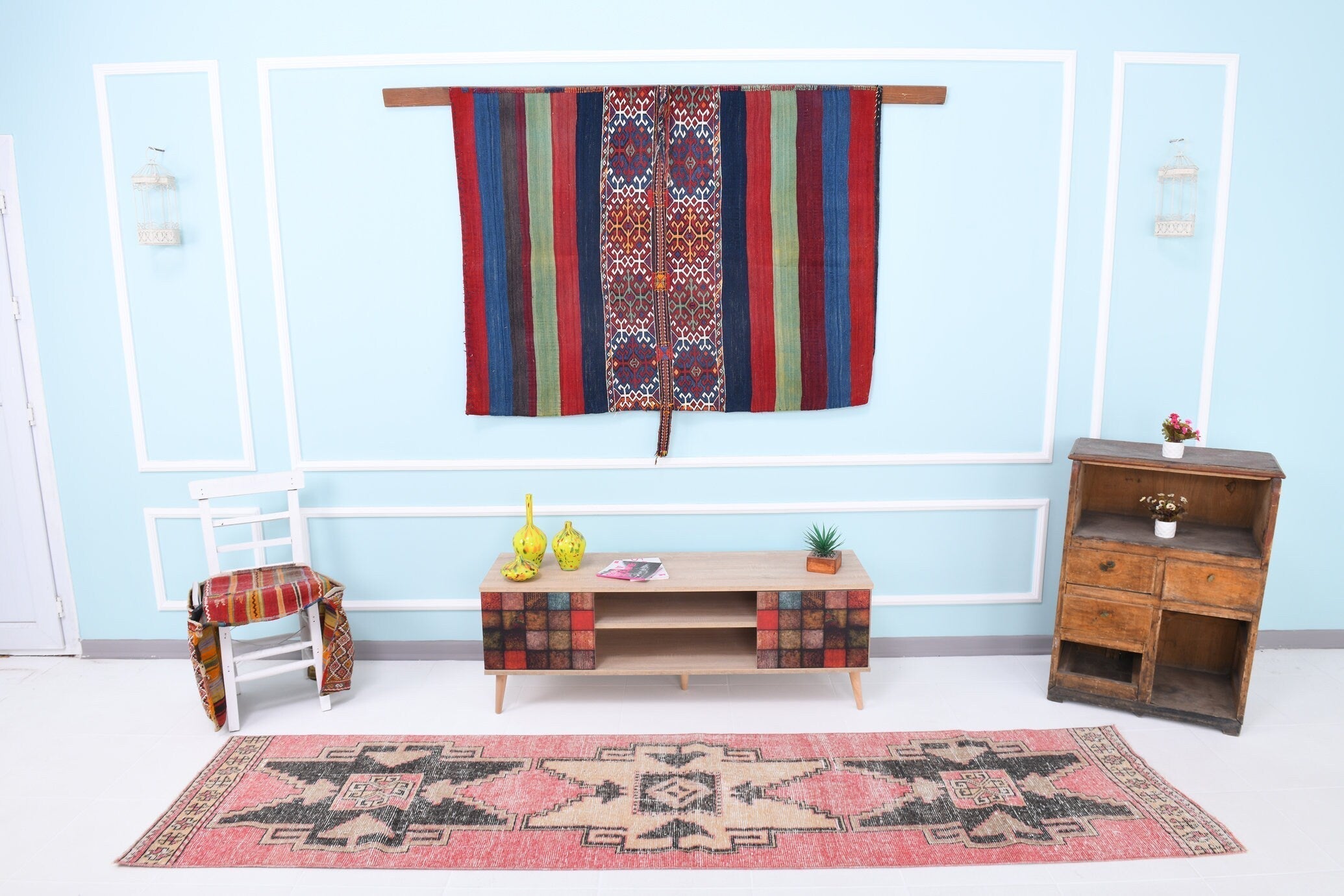 Turkish Vintage Runner Rug 2’5’’ x 10’4’’
