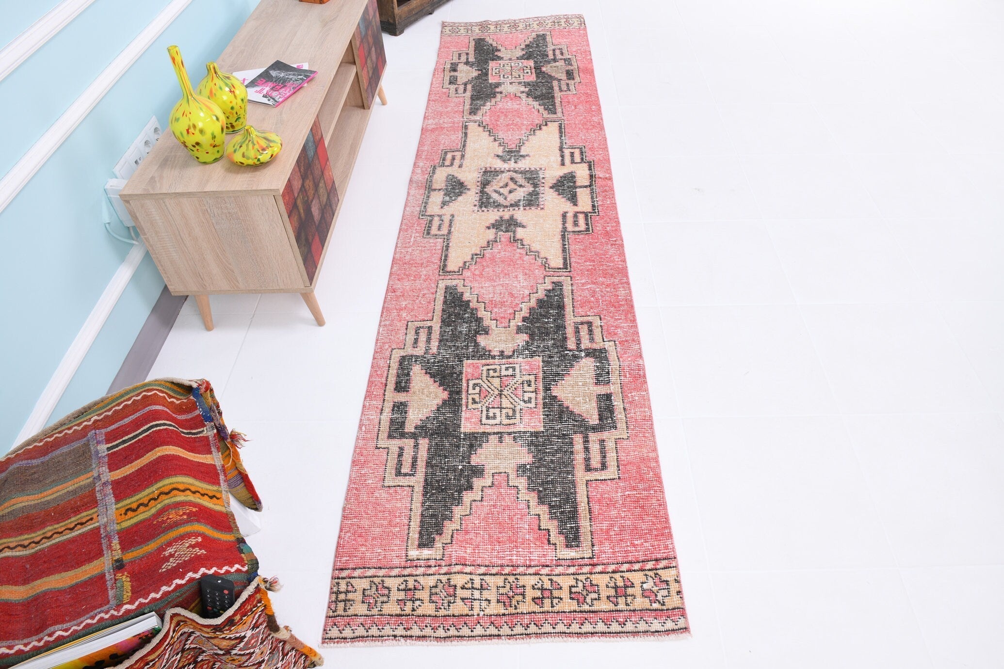 Turkish Vintage Runner Rug 2’5’’ x 10’4’’