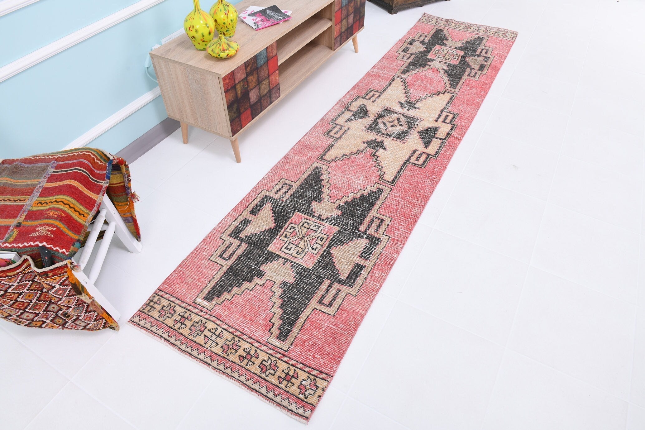 Turkish Vintage Runner Rug 2’5’’ x 10’4’’