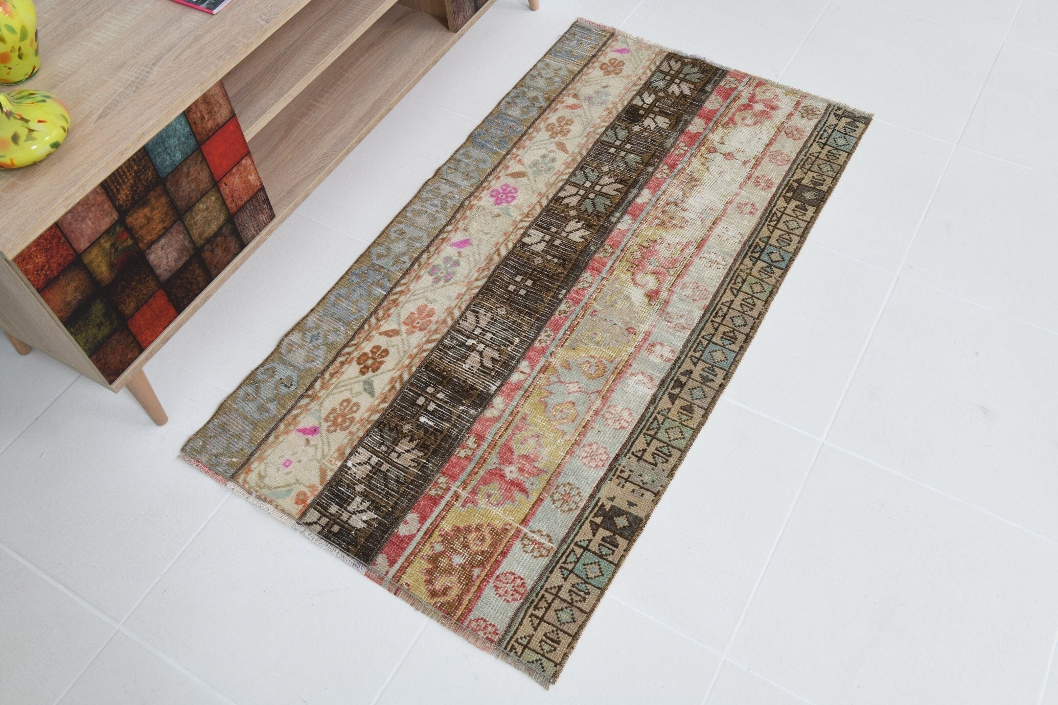 Turkish Vintage Runner Rug 2’5’ x 4’6’