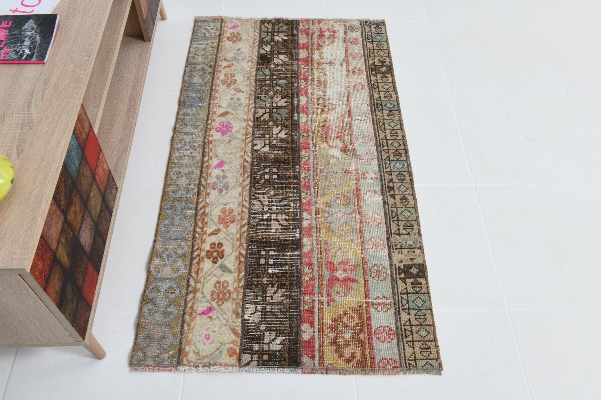 Turkish Vintage Runner Rug 2’5’ x 4’6’