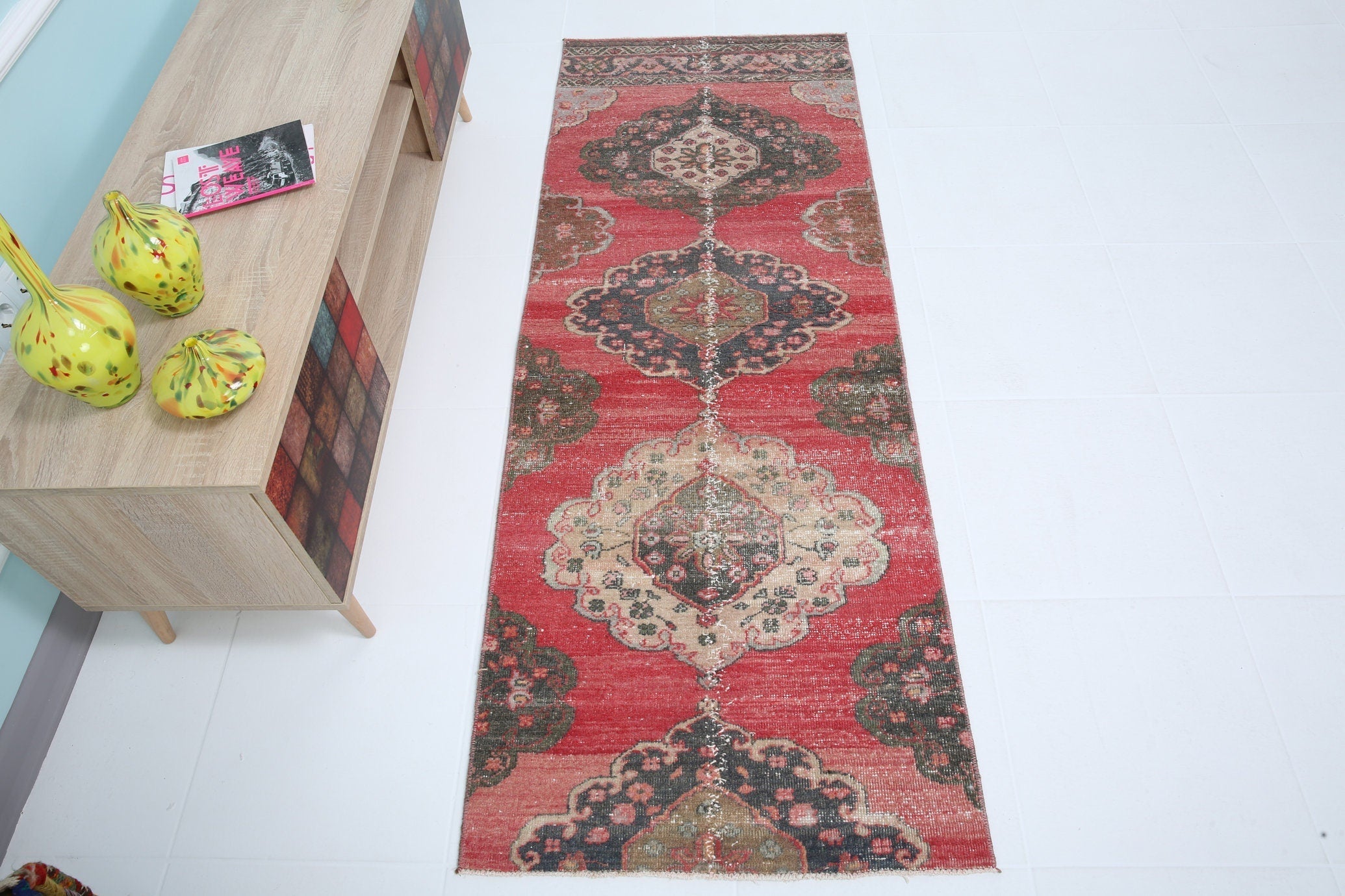Turkish Vintage Runner Rug 2’5’ x 6’8’