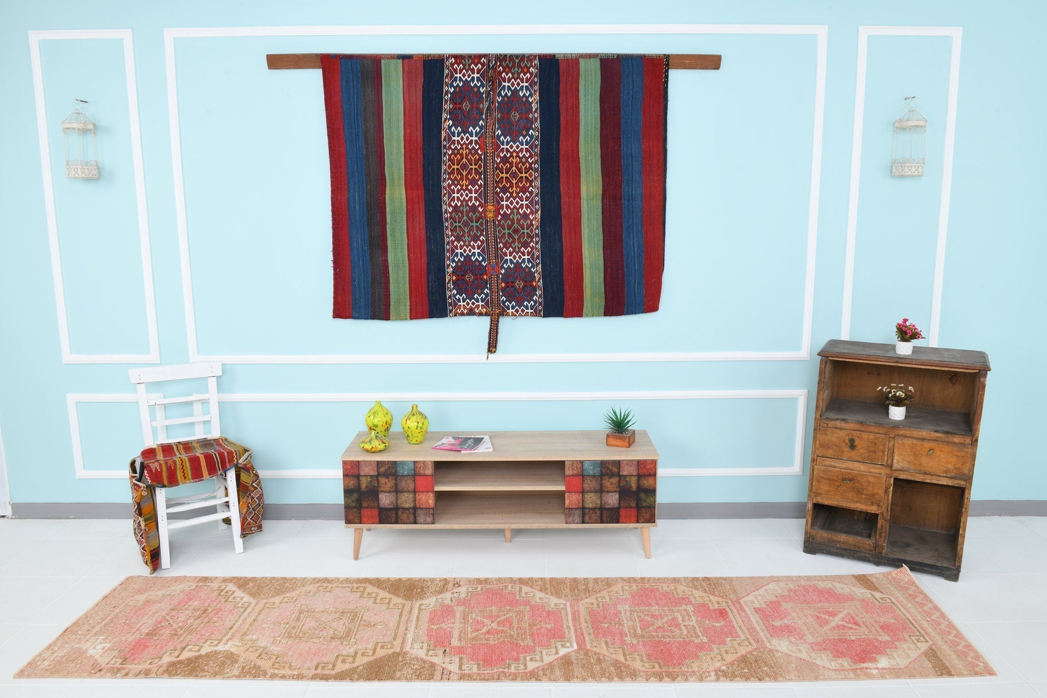 Turkish Vintage Runner Rug 2’6’’ x 11’2’’