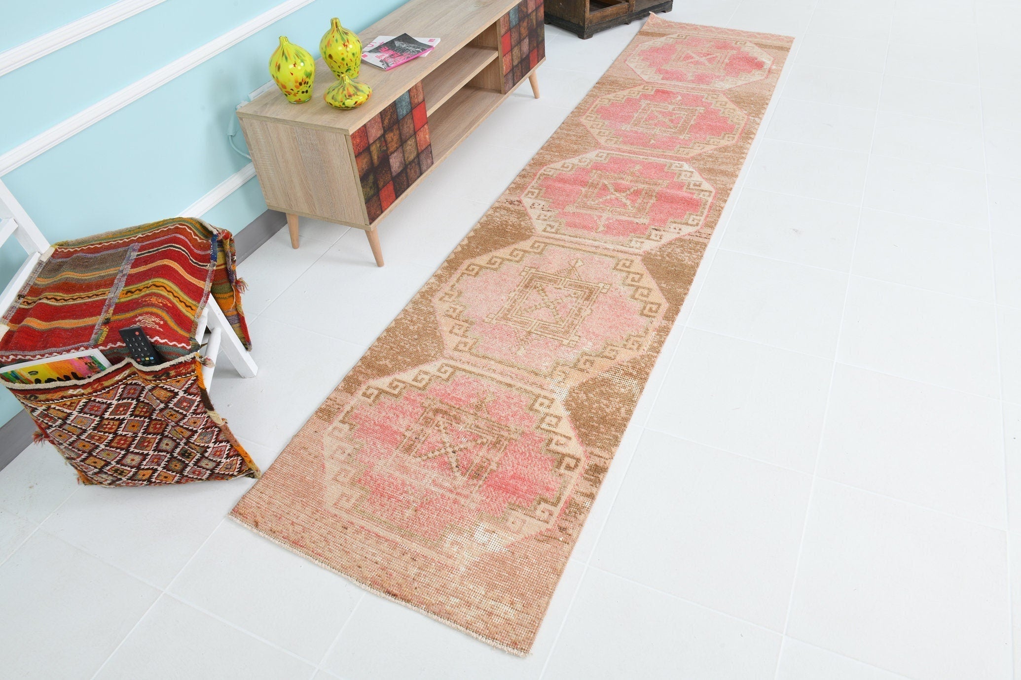 Turkish Vintage Runner Rug 2’6’’ x 11’2’’