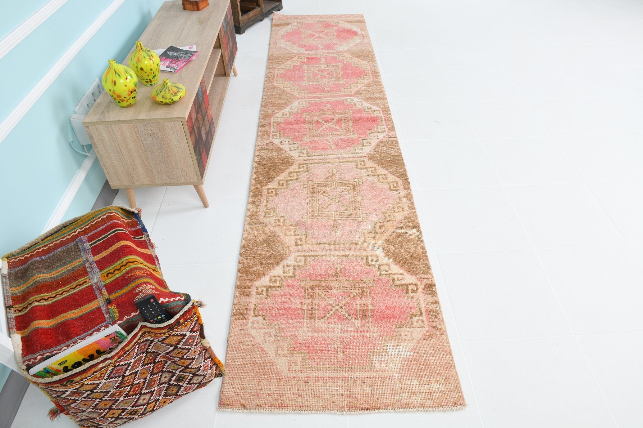 Turkish Vintage Runner Rug 2’6’’ x 11’2’’