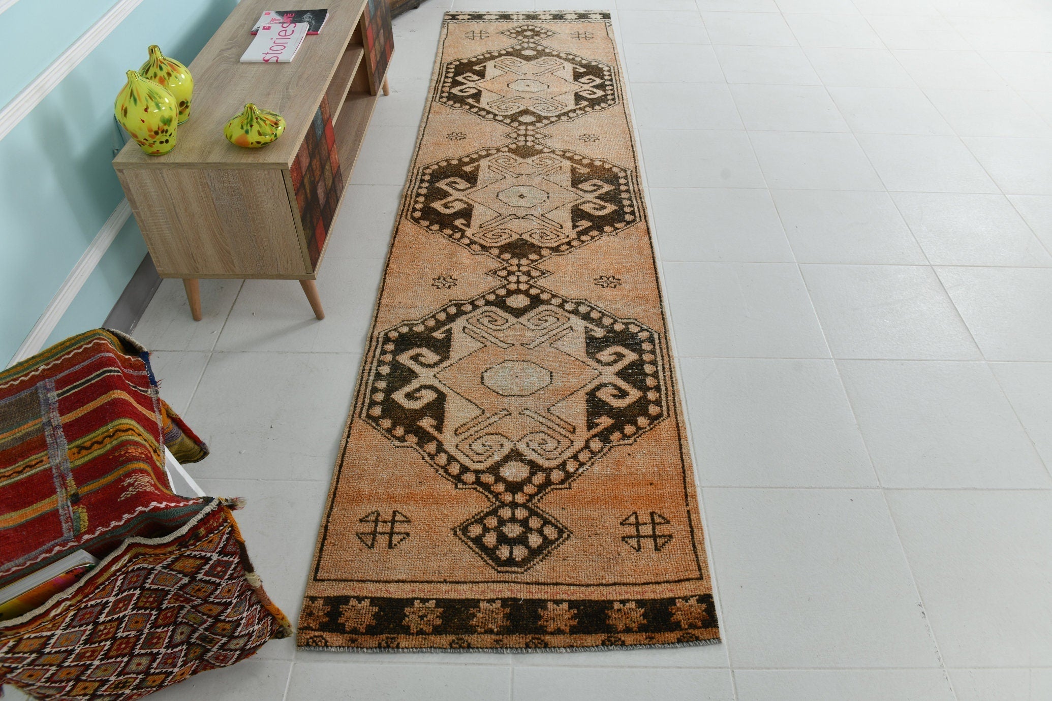 Turkish Vintage Runner Rug 2’7’’ x 10’4’’