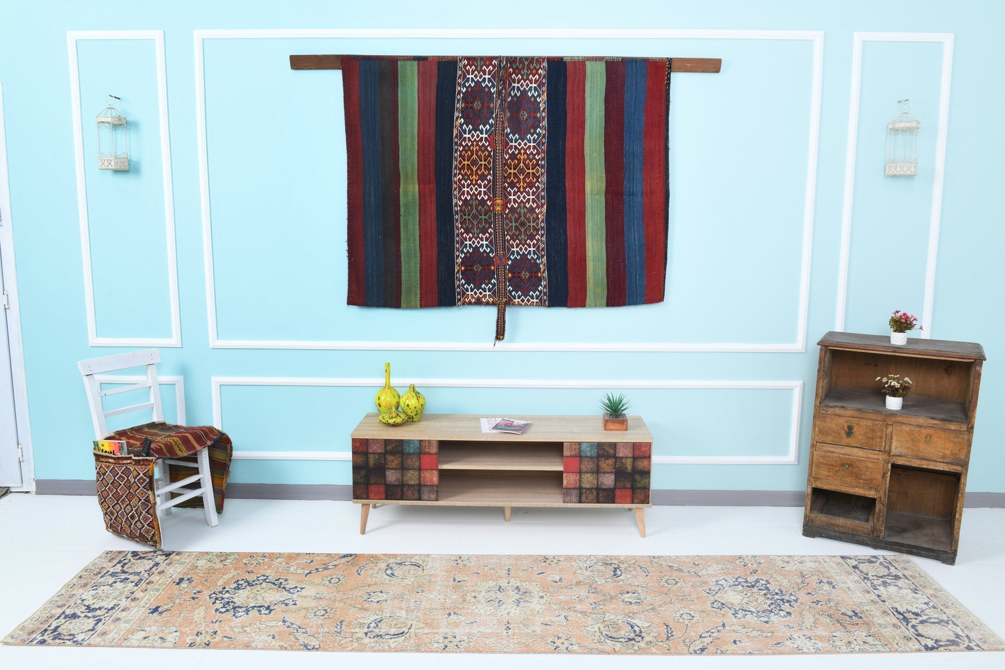 Turkish Vintage Runner Rug 2’7’ x 11’10’
