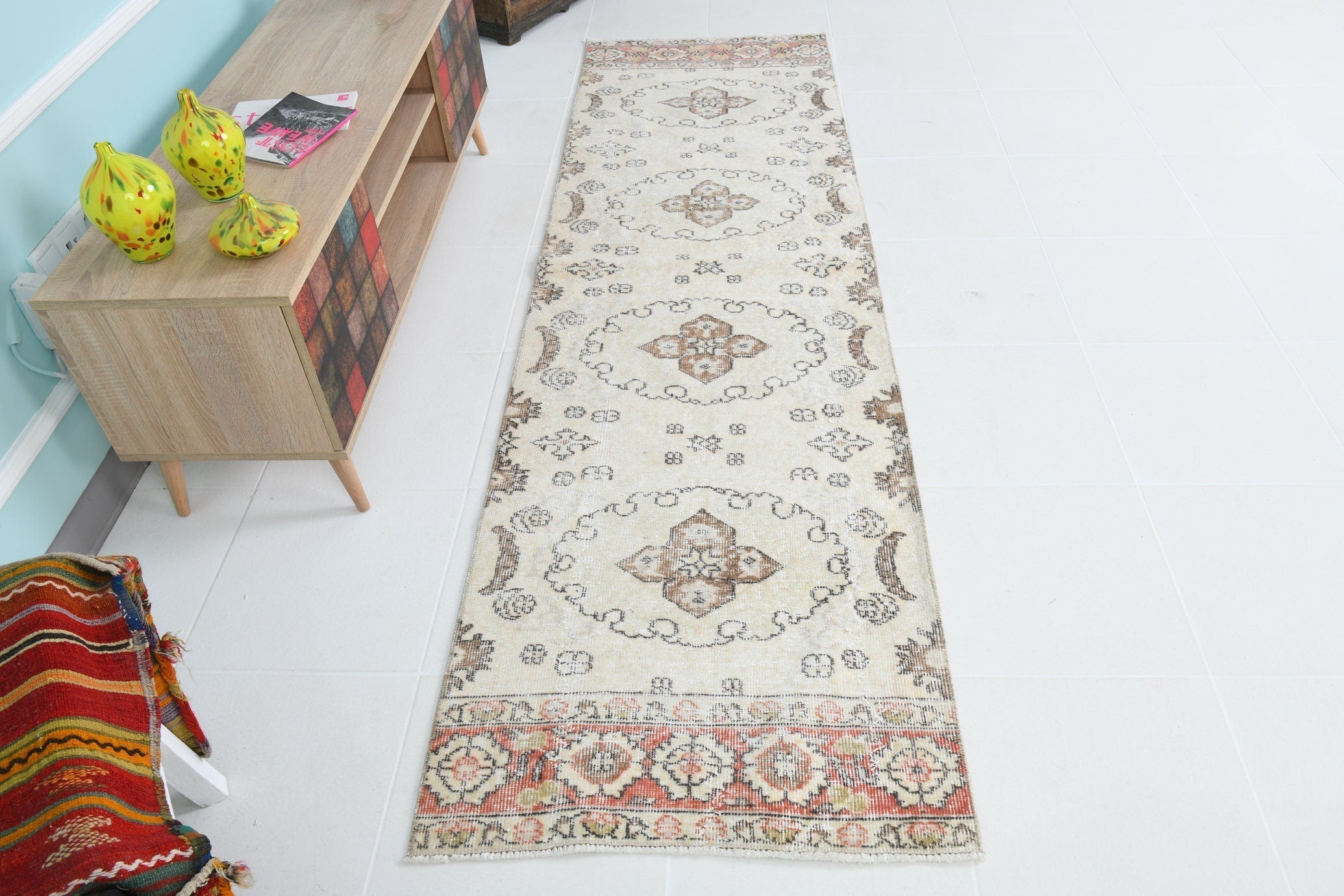 Turkish Vintage Runner Rug 2’7’’ x 8’11’’