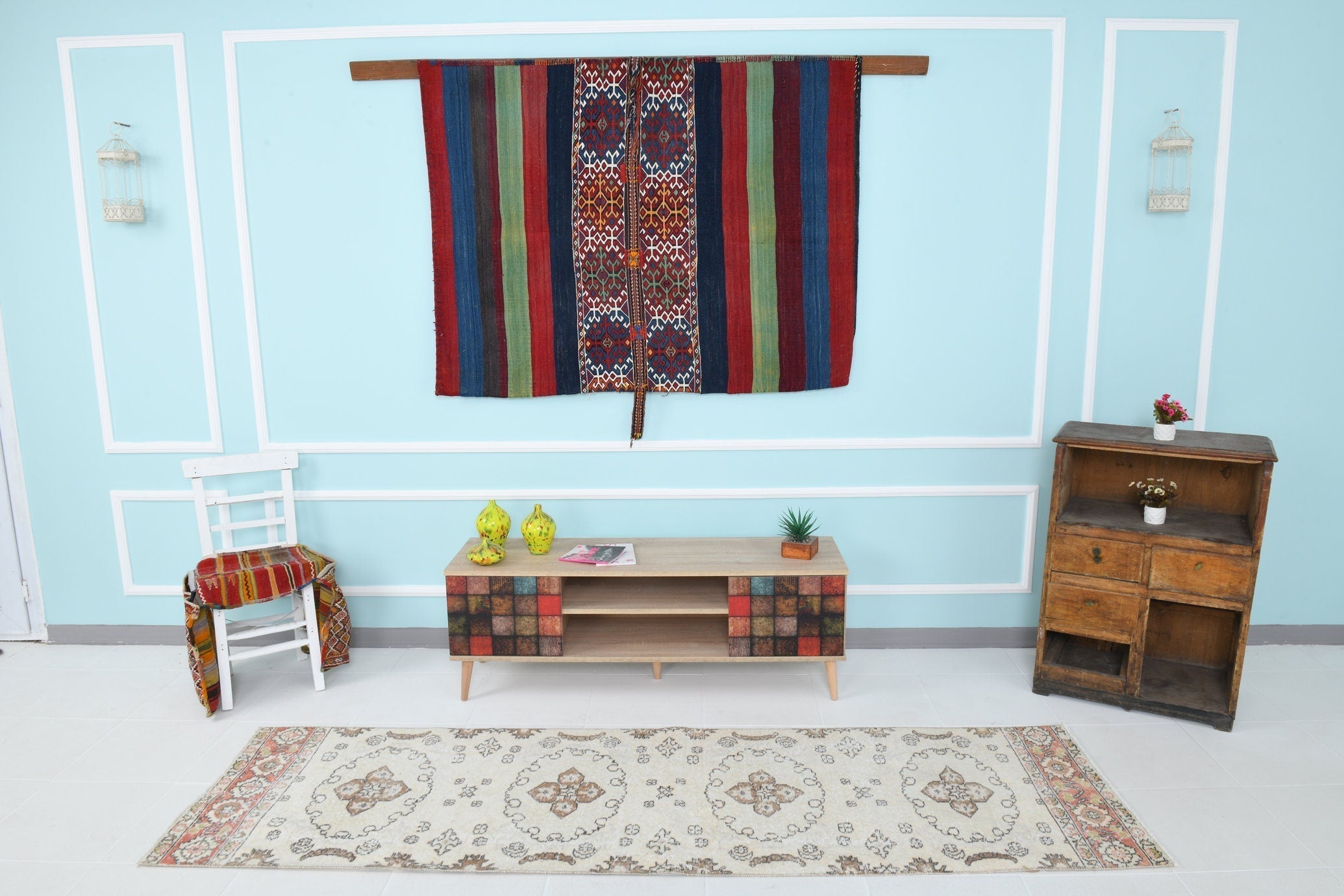 Turkish Vintage Runner Rug 2’7’’ x 8’11’’