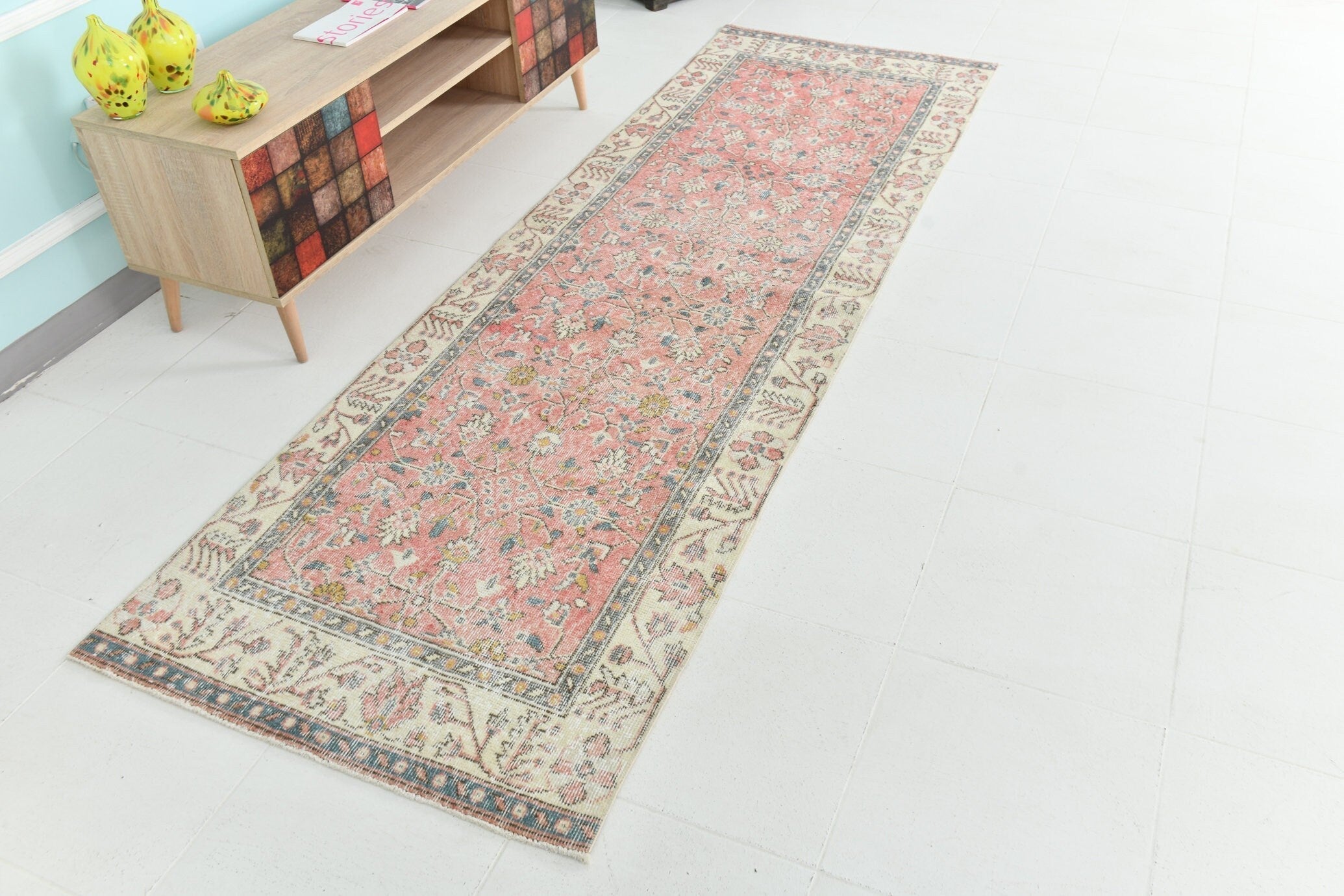 Turkish Vintage Runner Rug 2’7’’ x 9’5’’