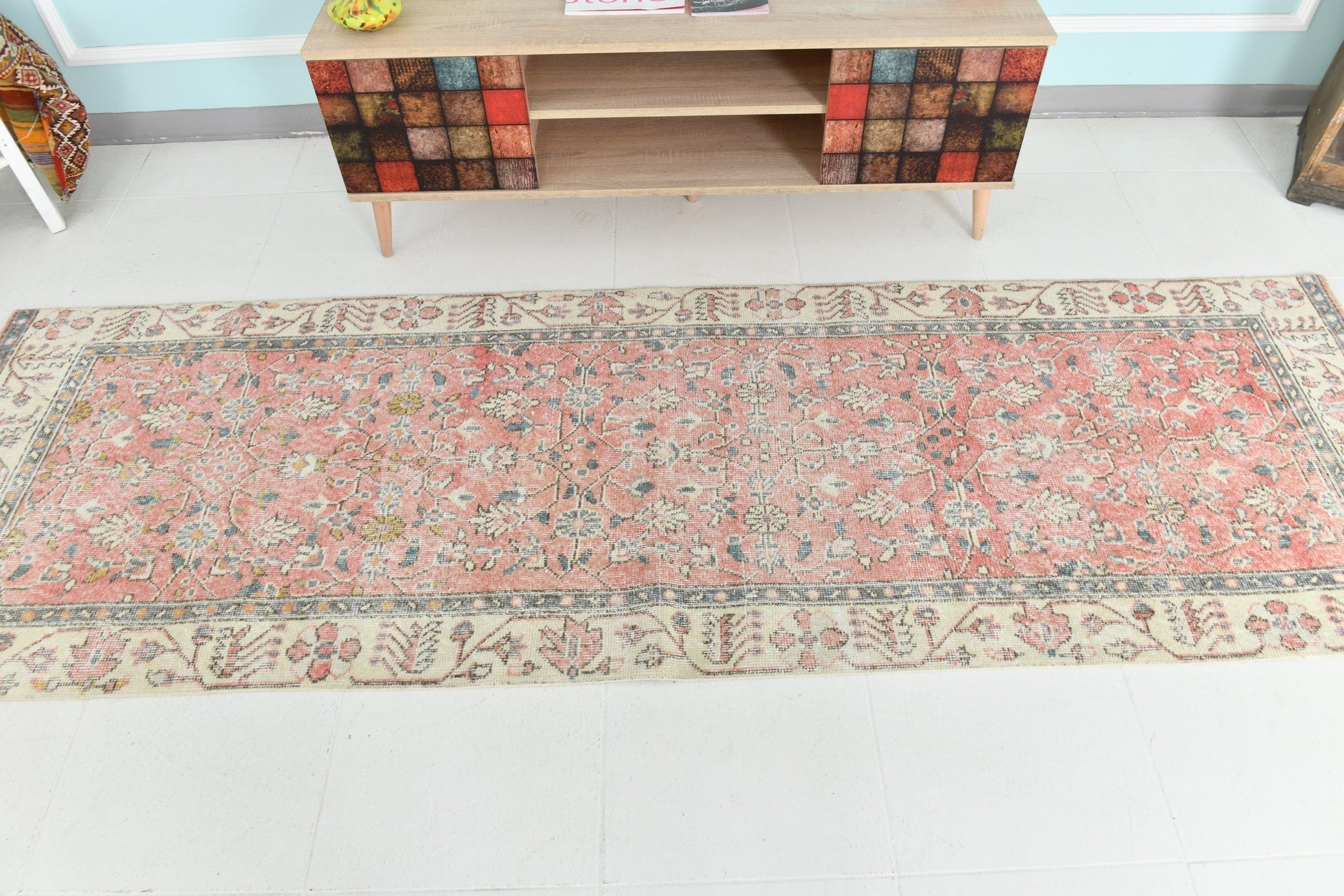 Turkish Vintage Runner Rug 2’7’’ x 9’5’’
