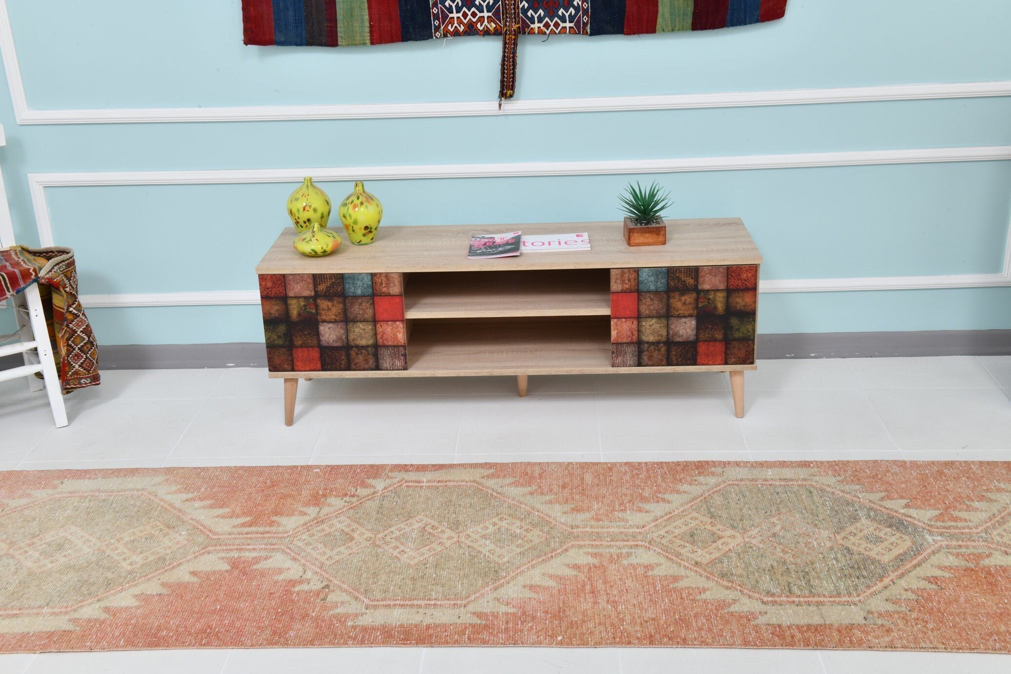 Turkish Vintage Runner Rug 2’8’ x 11’4’