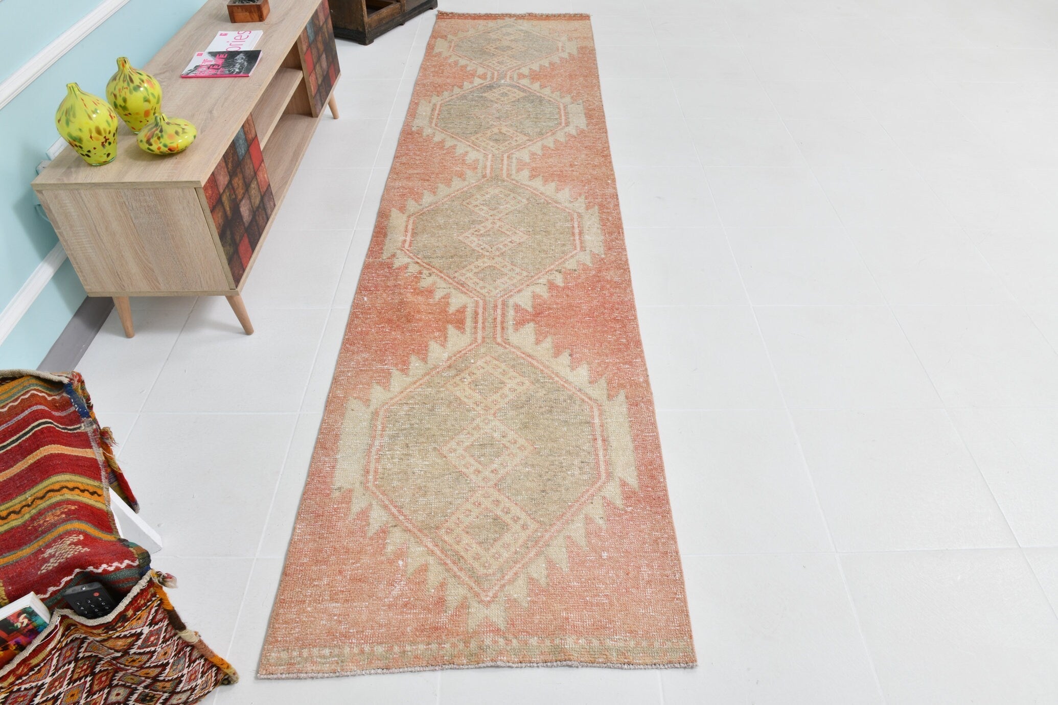 Turkish Vintage Runner Rug 2’8’ x 11’4’