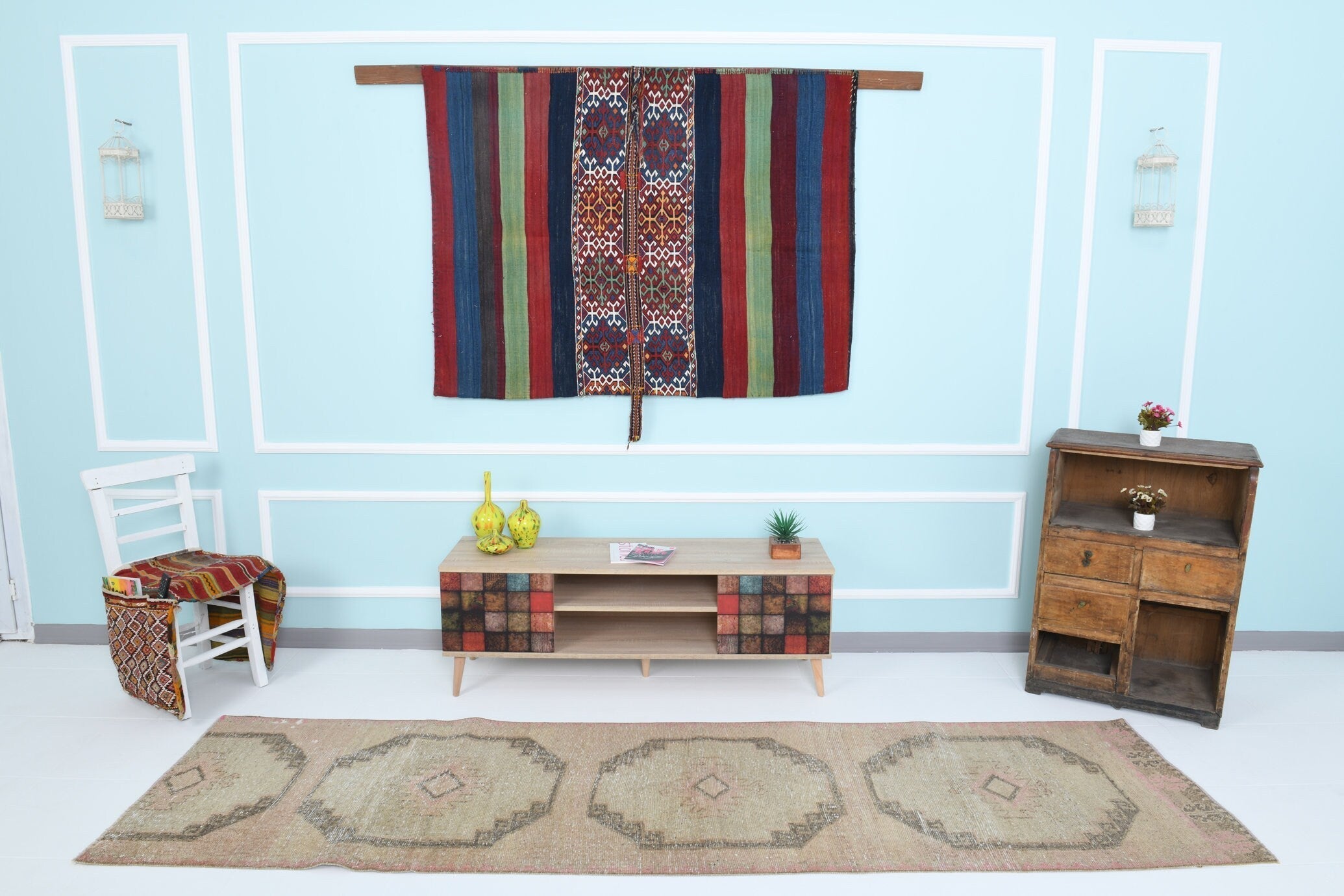 Turkish Vintage Runner Rug 2’9’ x 10’4’