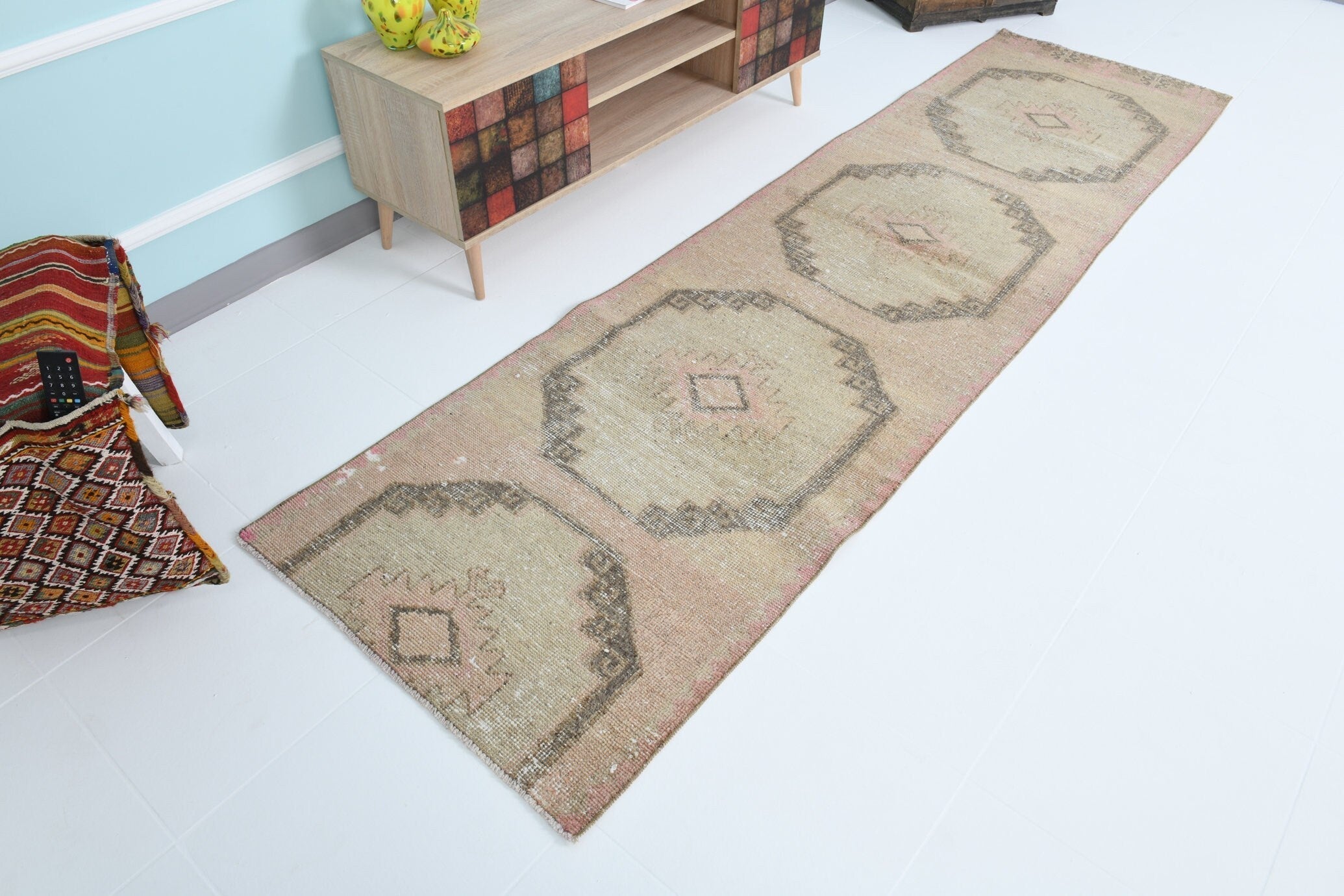 Turkish Vintage Runner Rug 2’9’ x 10’4’