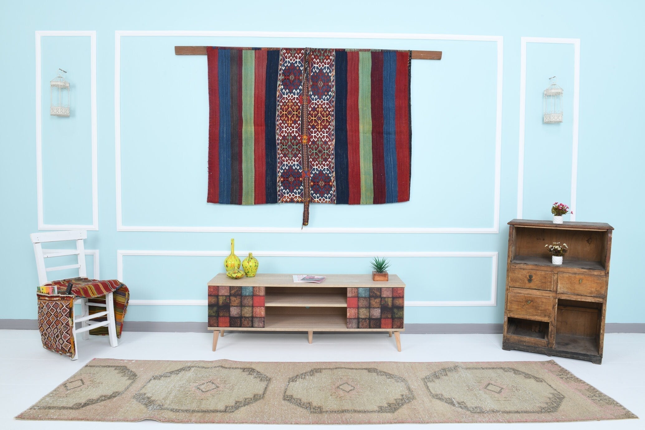 Turkish Vintage Runner Rug 2’9’ x 10’4’