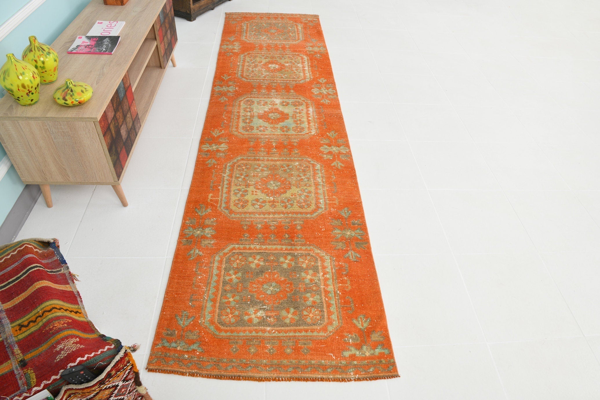 Turkish Vintage Runner Rug 2’9’ x 10’5’