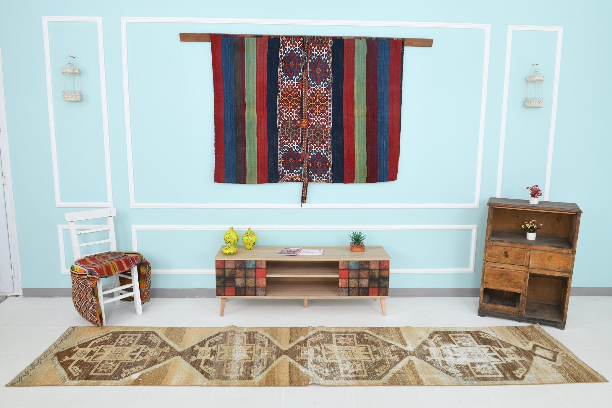 Turkish Vintage Runner Rug 2’9’ x 11’11’