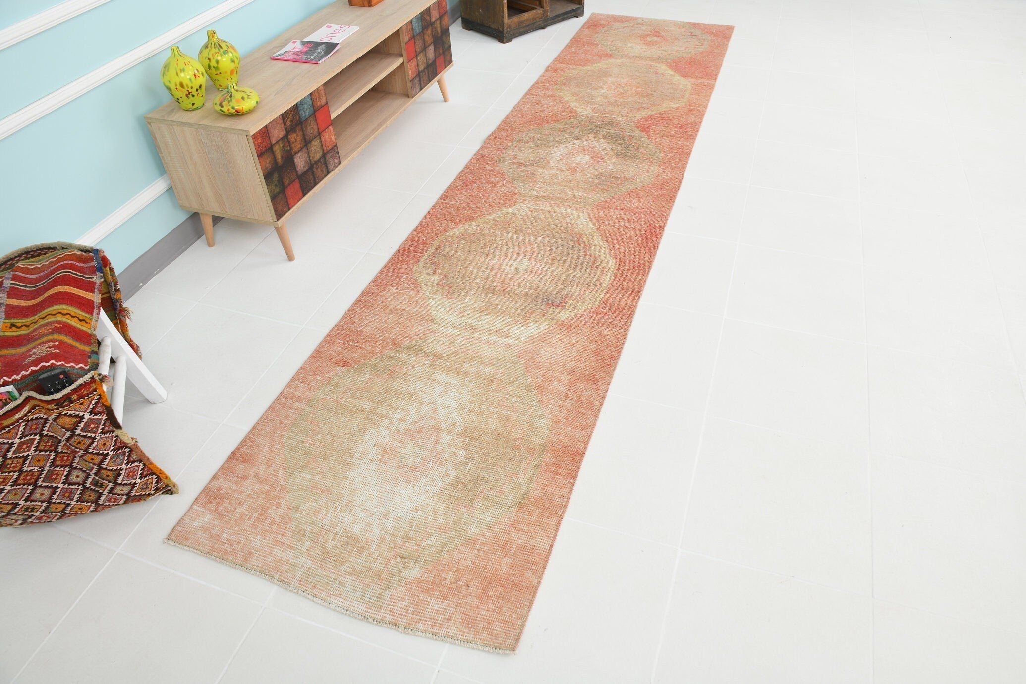 Turkish Vintage Runner Rug 2’9’ x 12’4’