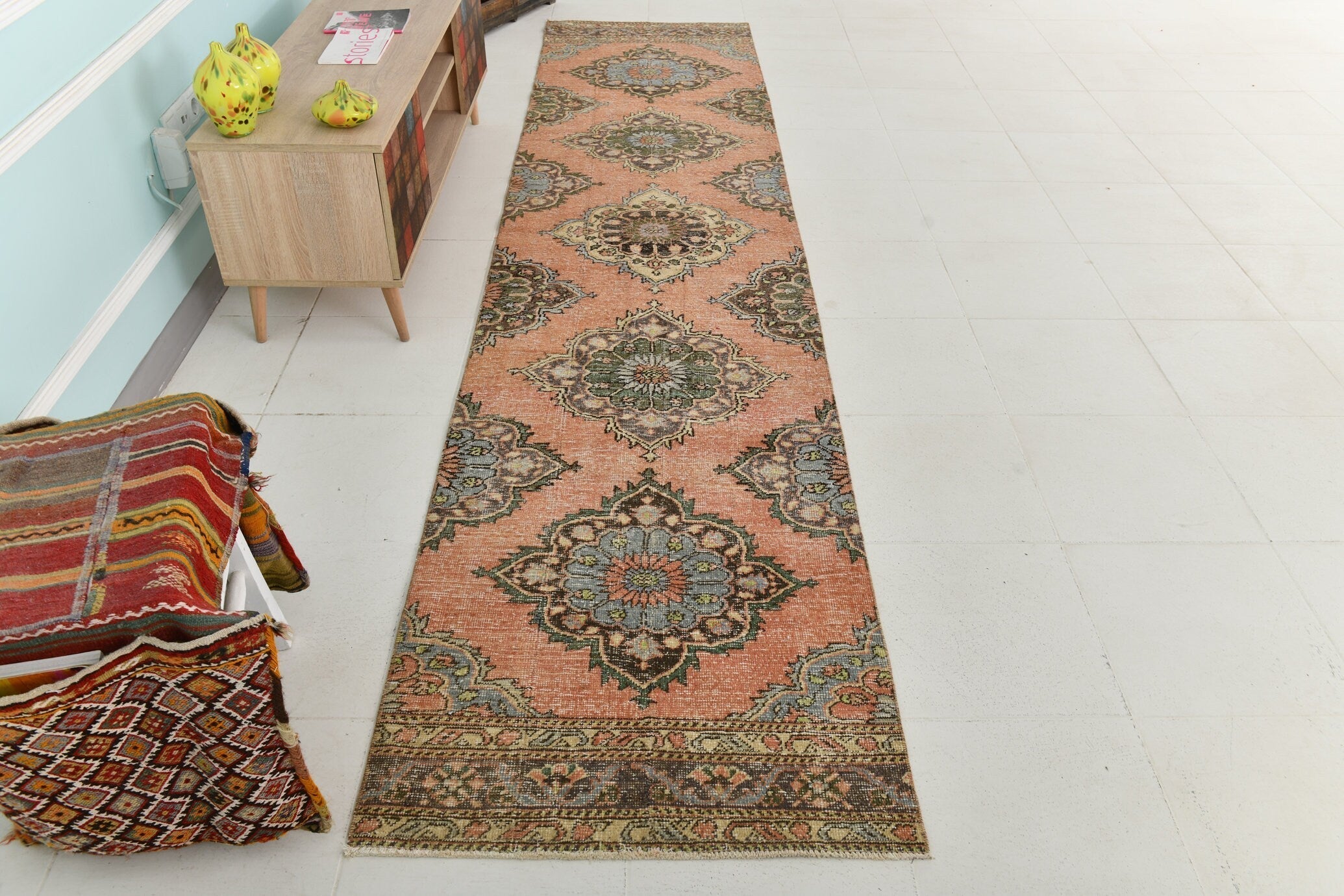 Turkish Vintage Runner Rug 2’9’ x 12’4’