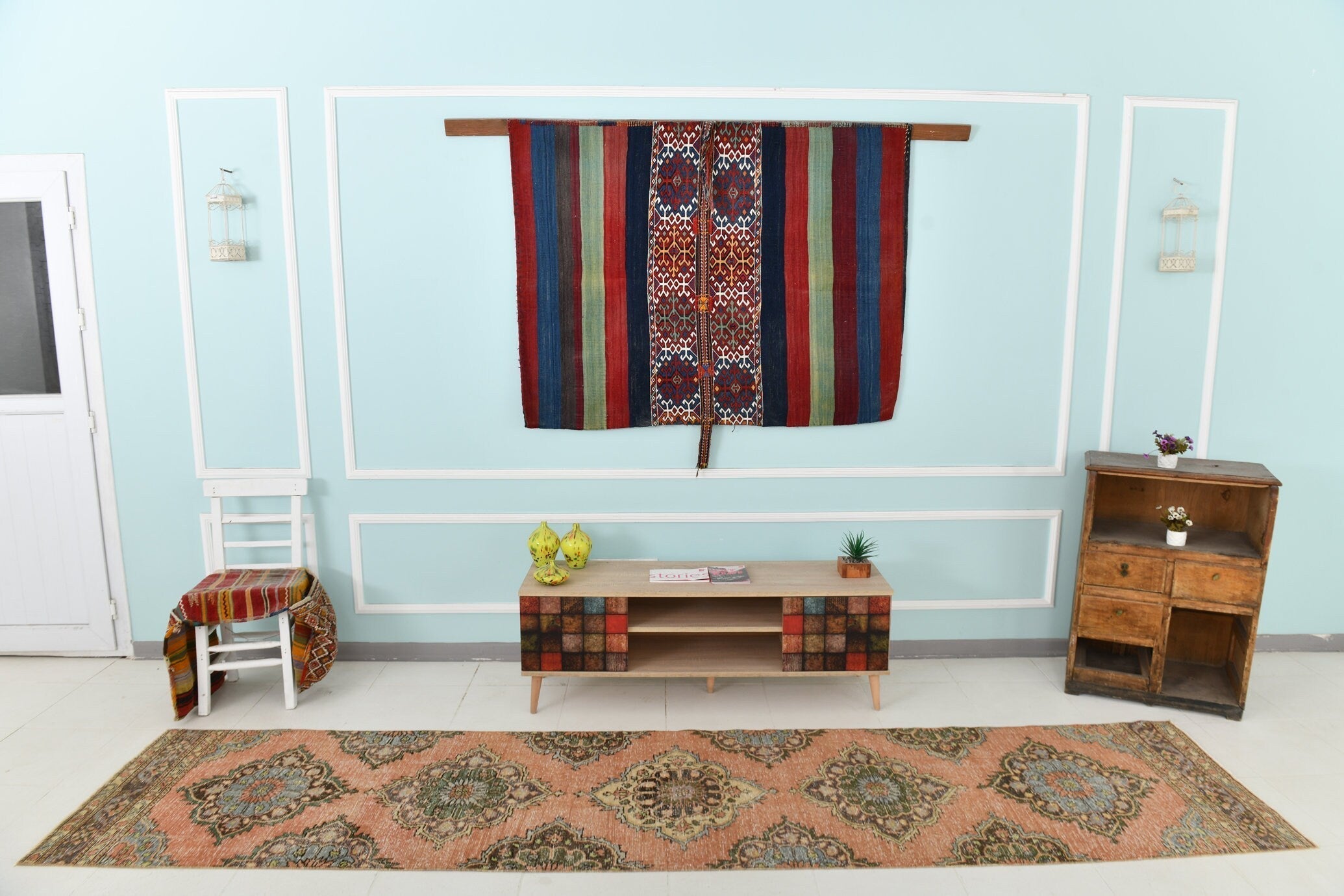 Turkish Vintage Runner Rug 2’9’ x 12’4’