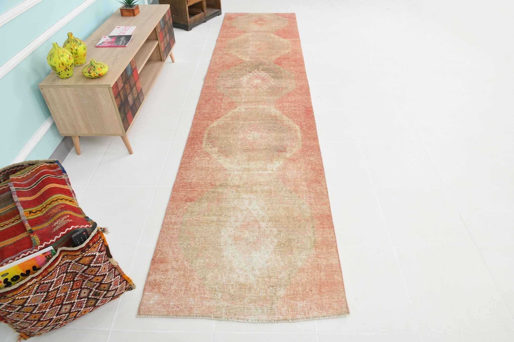 Turkish Vintage Runner Rug 2’9’ x 12’4’