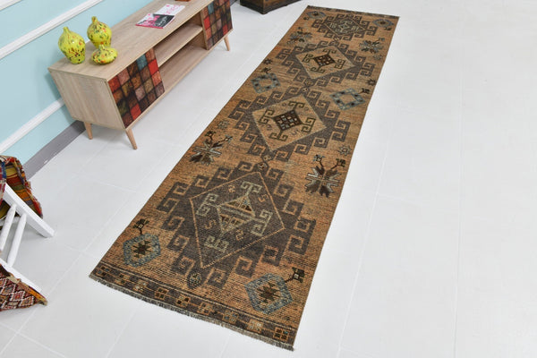 Turkish Vintage Runner Rug 3’0’ x 10’8’