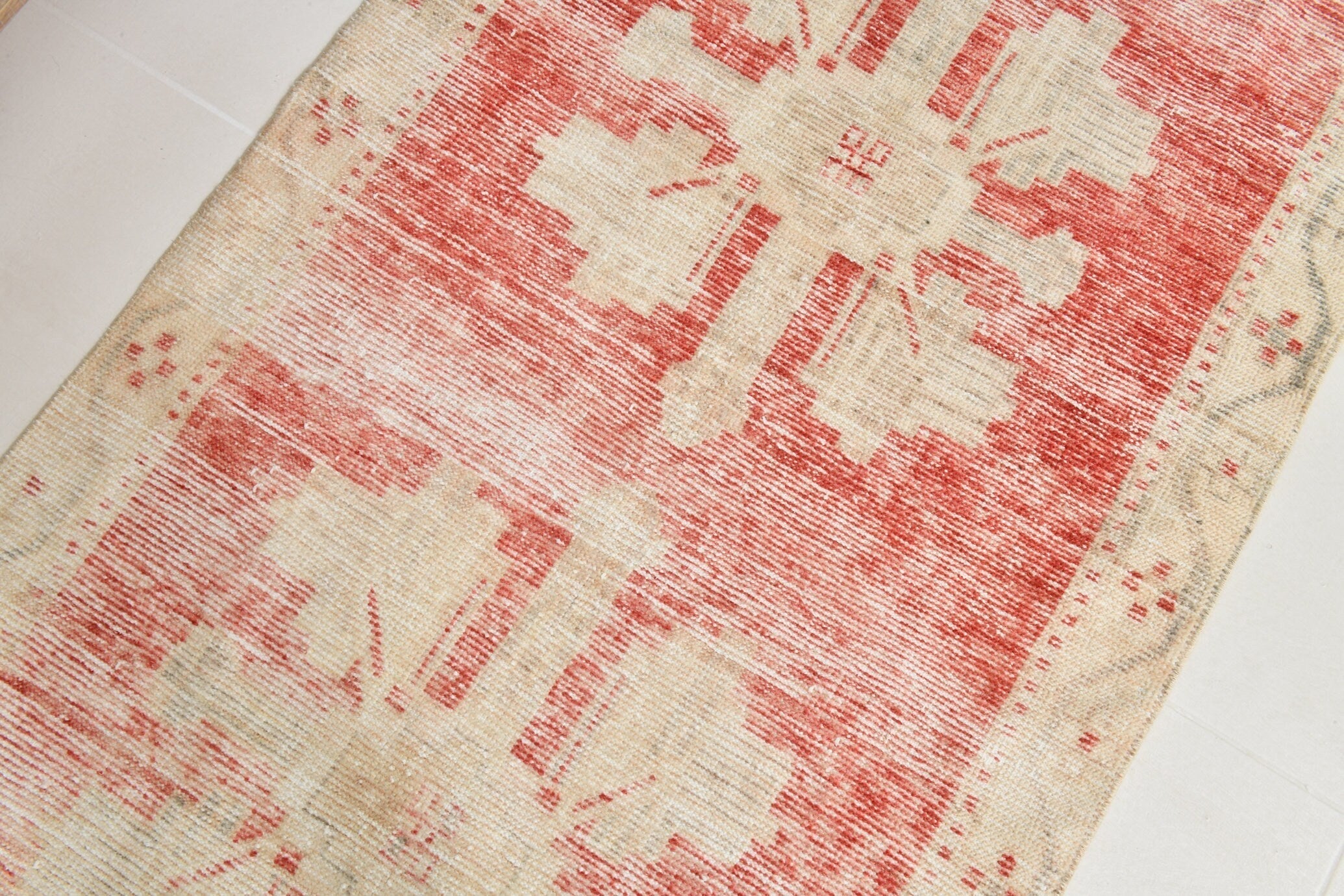 Turkish Vintage Runner Rug 3’4’ x 10’6’