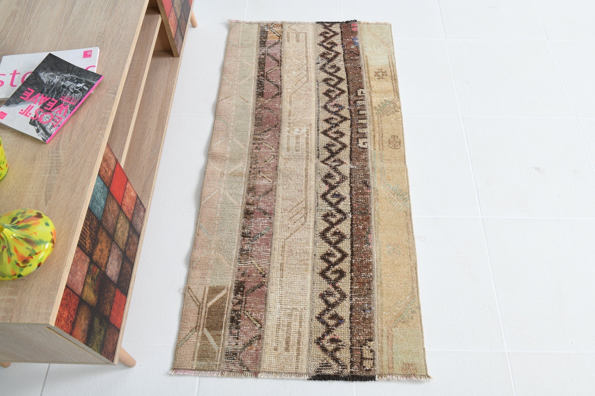 Turkish Vintage Runner Rug 4’6’ x 2’2’