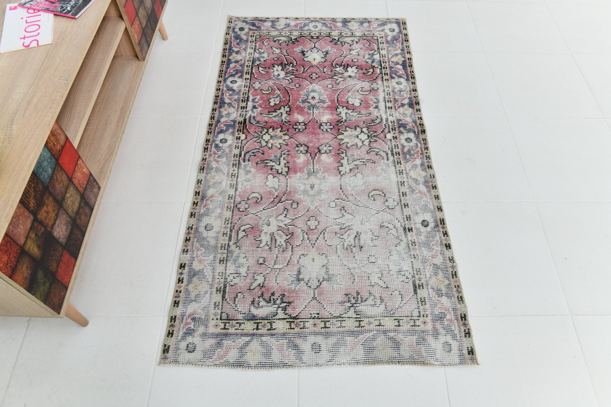 Turkish Vintage Runner Rug 5’3’ x 2’10’