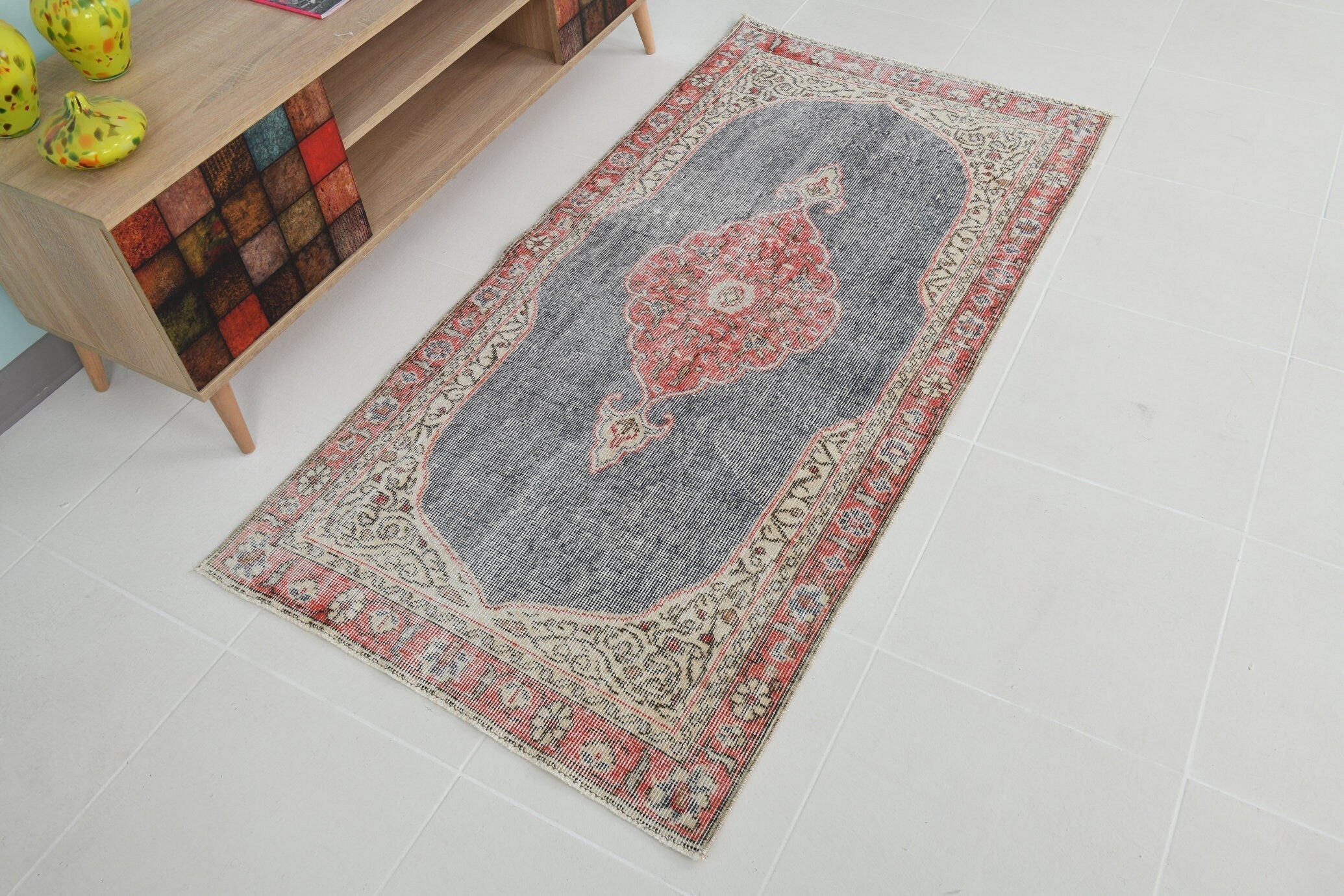 Turkish Vintage Runner Rug 5’9’ x 2’11’