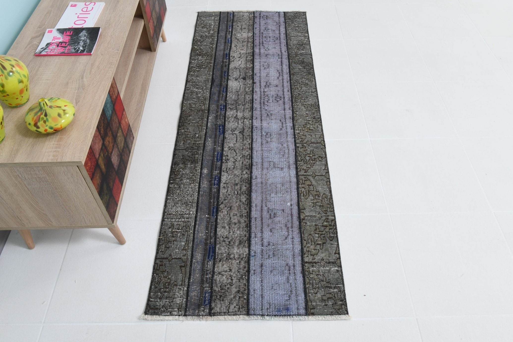 Turkish Vintage Runner Rug 6’3’ x 2’2’