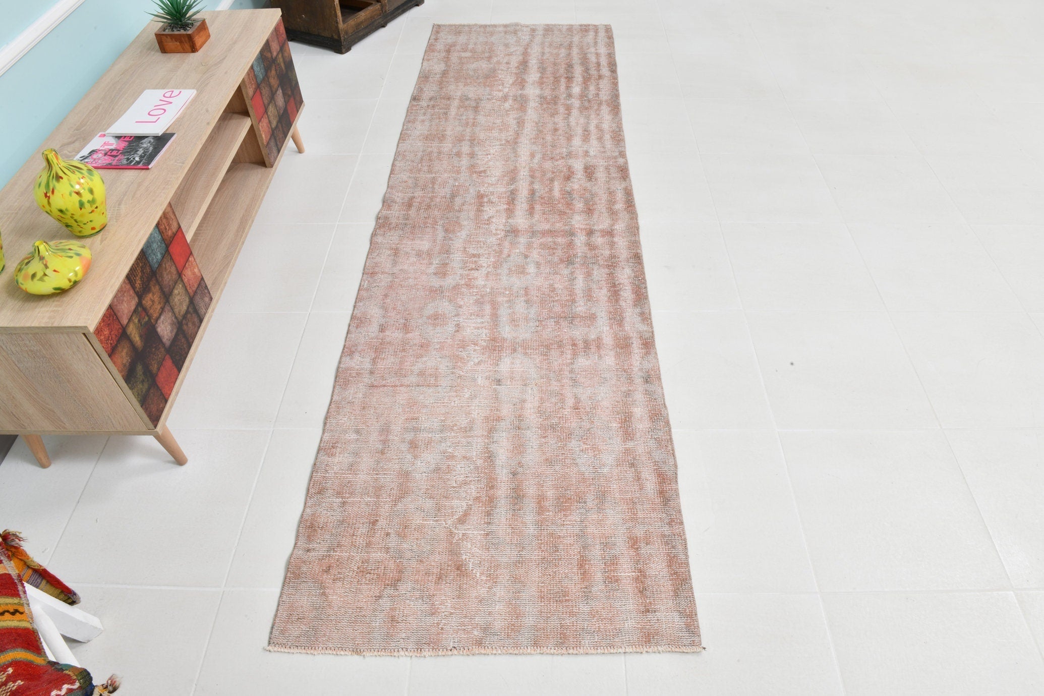 Turkish Vintage Runner Rug 9’3’ x 2’9’