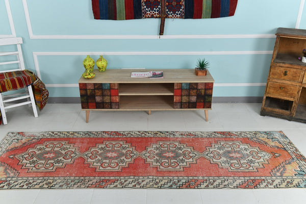 Turkish Vintage Runner Rug 9’4’ x 2’10’