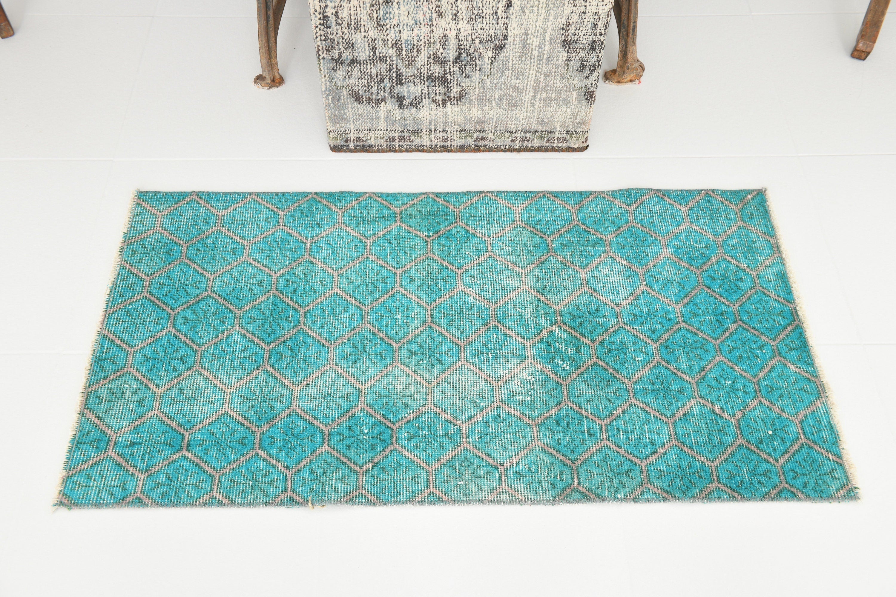 Vintage Doormat 1'10" x 3'7" ft