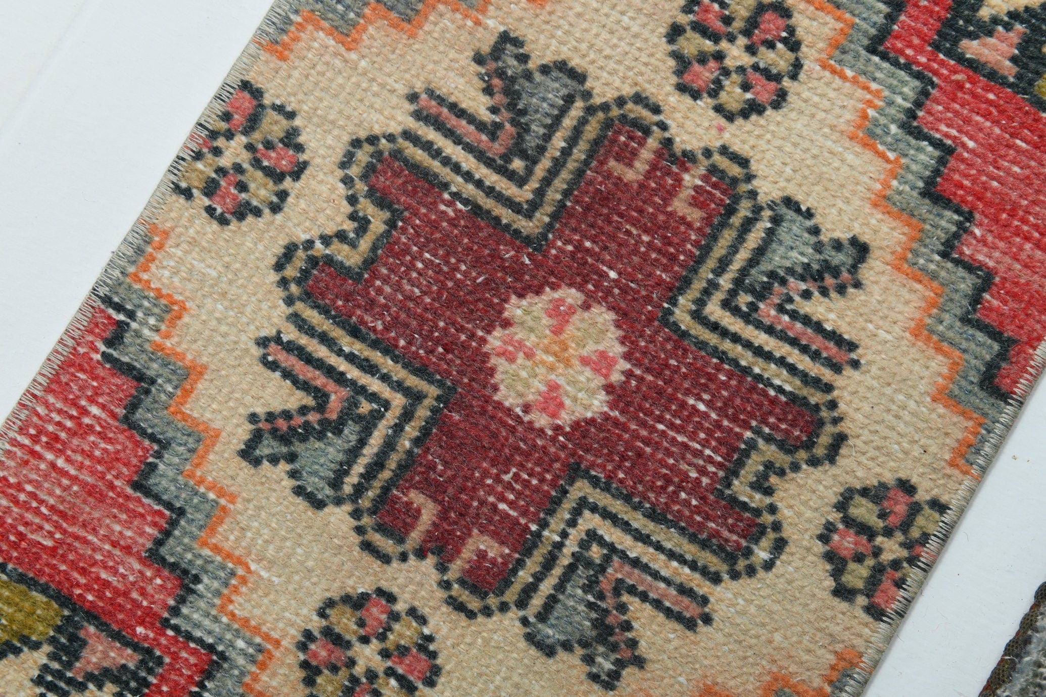 Vintage Doormat 1'2" x 2'12" ft