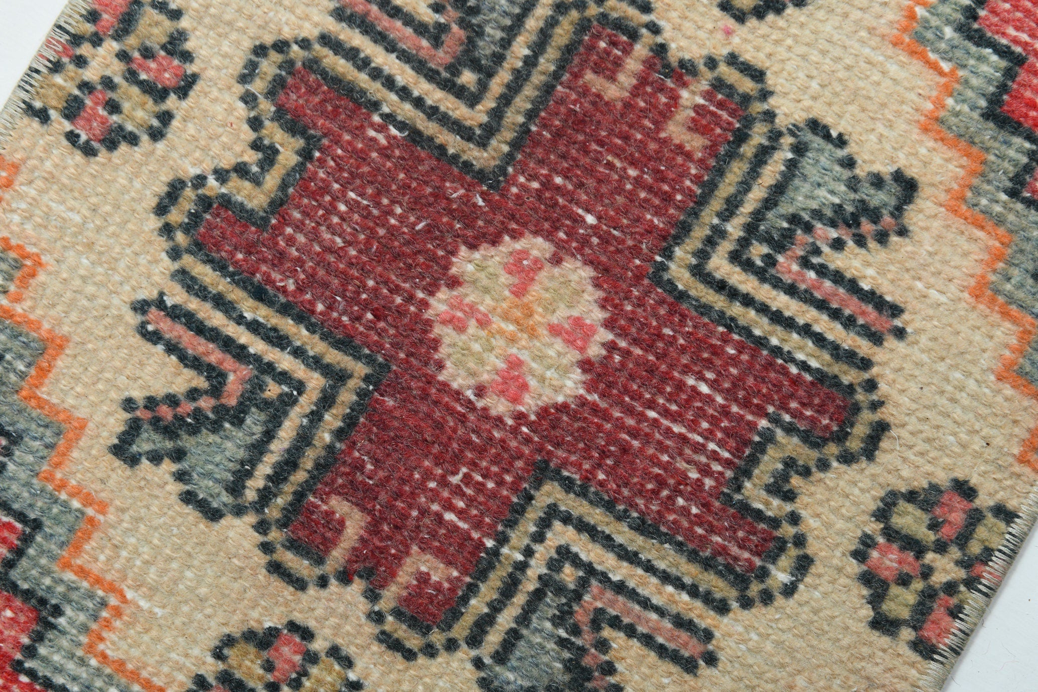 Vintage Doormat 1'2" x 2'12" ft