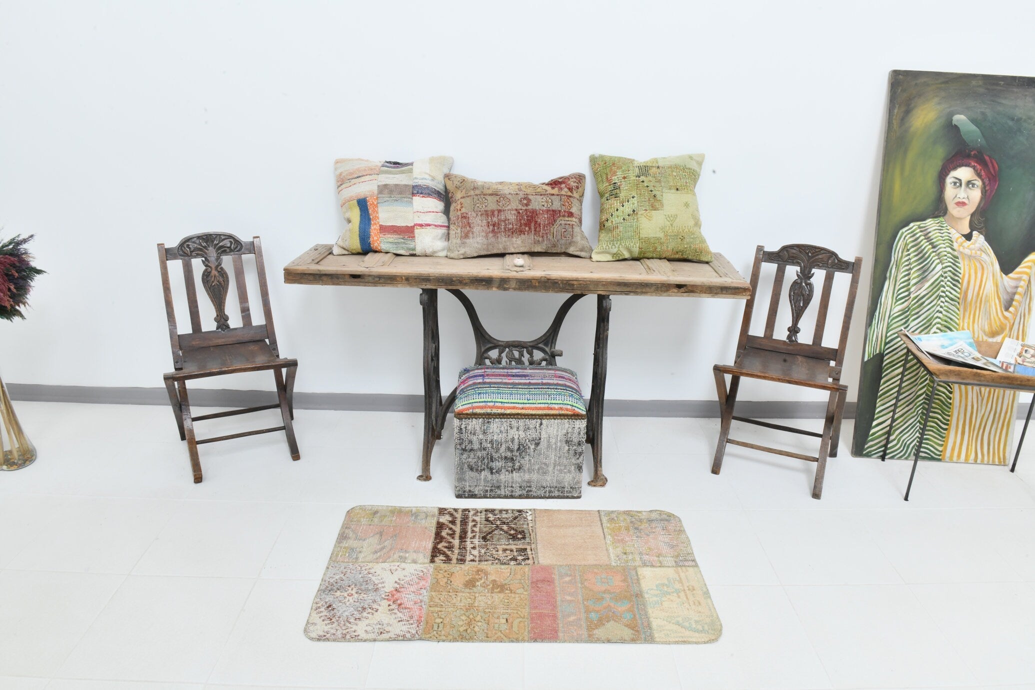 Vintage Doormat 2’1’’ x 3’10’’ ft