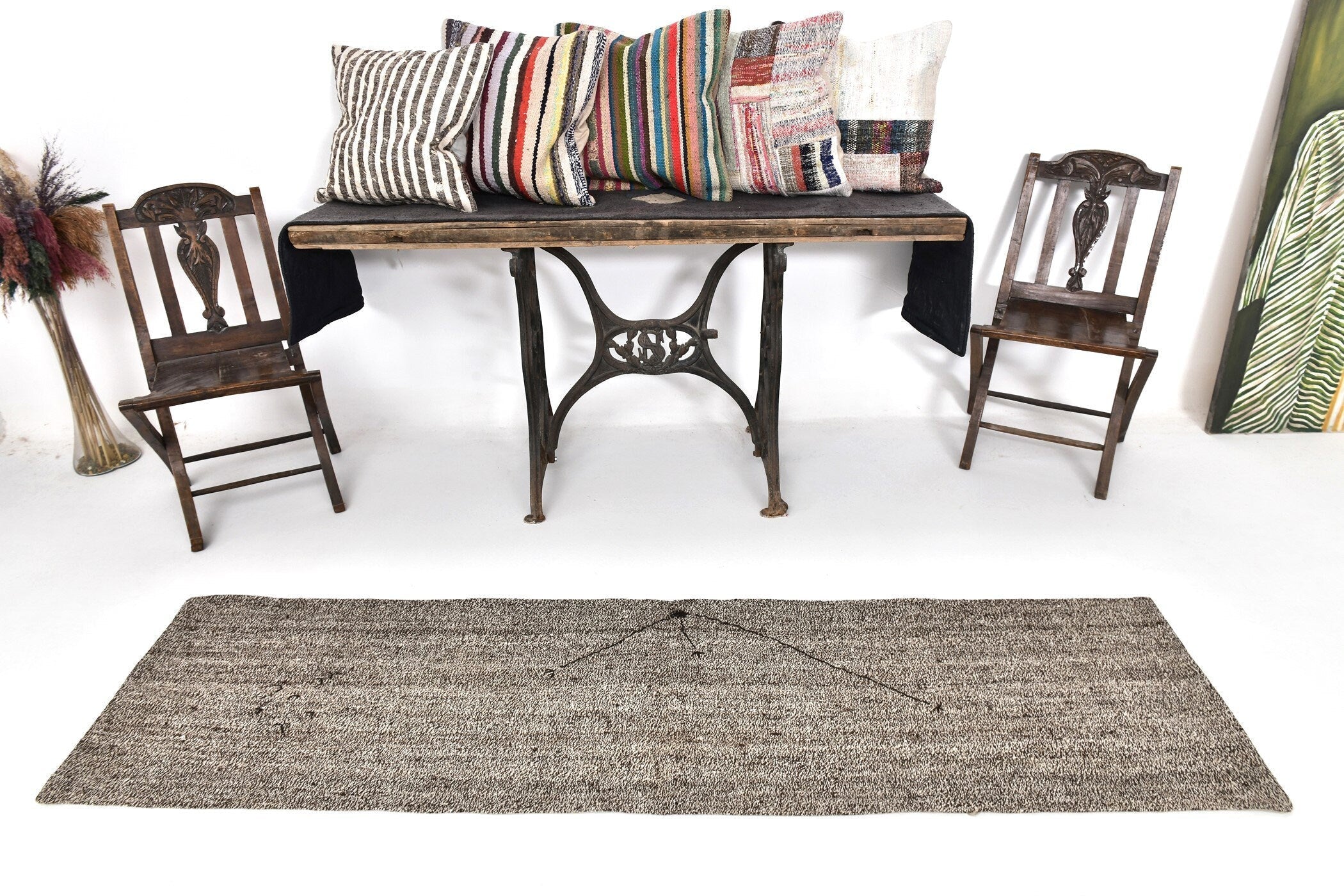Vintage Flatweave Kilim 2'0" x 7'8" ft