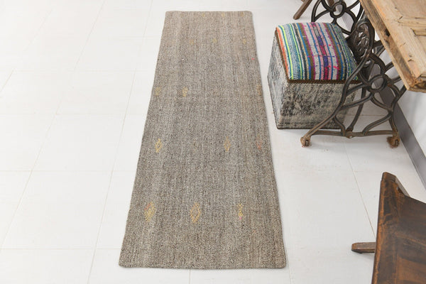 Vintage Flatweave Kilim 2'3" x 6'9" ft