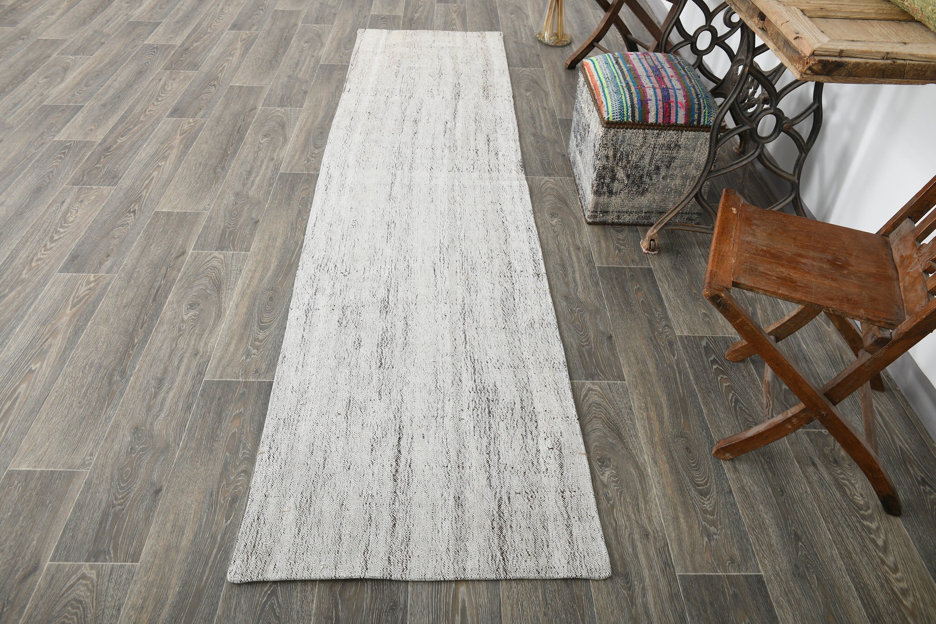 Vintage Flatweave Kilim 2'4" x 9'8" ft