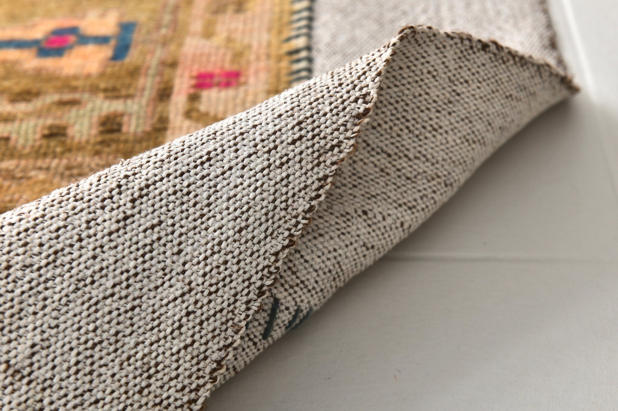 Vintage Flatweave Kilim 3’5’’ x 4’2’’ ft